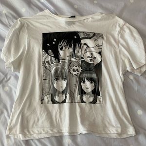 white anime t-shirt